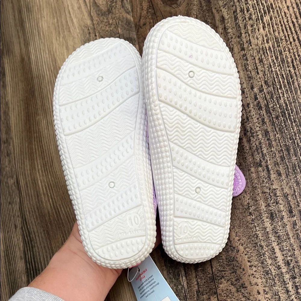 Cat & Jack Purple Mesh Slip-On Water Shoes 10